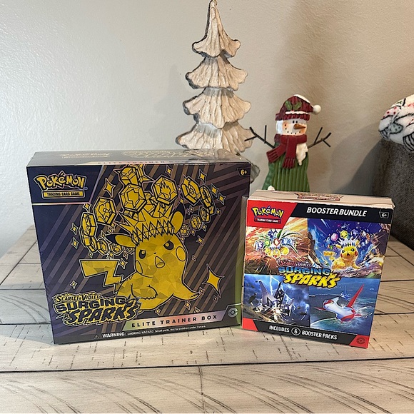 Pokémon TCG Surging Sparks Elite Trainer Box and Booster Bundle- Factory Sealed - Picture 1 of 3